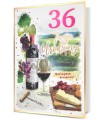 Kartka na Urodziny z cyframi do naklejenia wieku HM3065