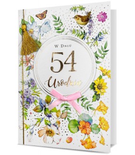 Kartka na Urodziny cudna z cyframi do naklejenia wieku HM3044