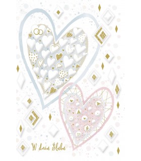 Kartka ślubna z życzeniami dla Młodej Pary TS202