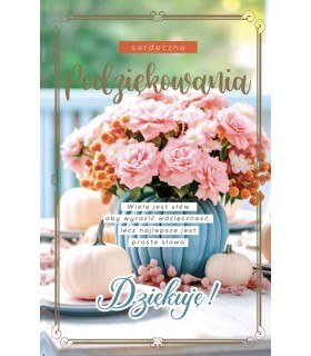 Kartka z Podziękowaniami bez życzeń 2K142