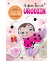 Kartka urodzinowa z cyferkami do naklejenia wieku DK1071