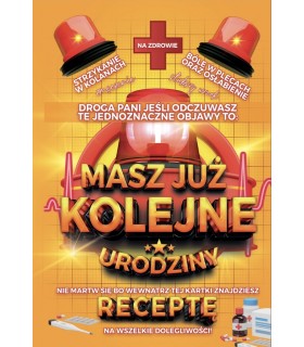 Kartka urodzinowa z receptą dla Kobiety JCX139