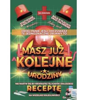 Kartka urodzinowa z receptą dla Mężczyzny JCX138