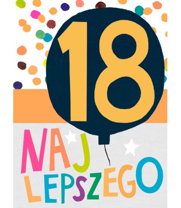 Kartka na 18 urodziny bogato zdobiona DKP76
