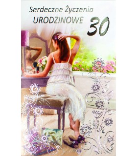Kartka na 30 urodziny dla Kobiety A6520/30