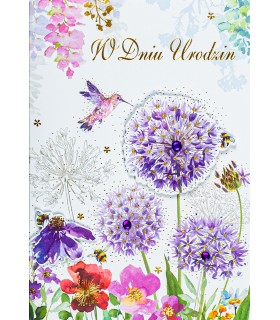 Kartka Urodzinowa z życzeniami Pięknie zdobiona M962