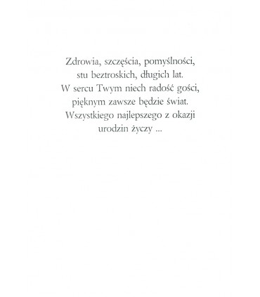 Kartka Urodzinowa z życzeniami Pięknie zdobiona M962