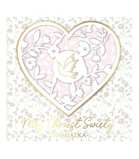 Album na Chrzest Święty dla Dziewczynki, zdobiony perełkami PMBQ4