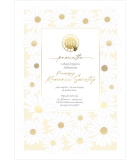 Pamiątka Komunii z mottem, urocza, XL  KPE220