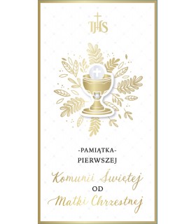 Prezent na Komunię od Matki Chrzestnej, Laurka PM357