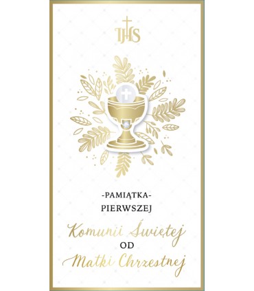 Prezent na Komunię od Matki Chrzestnej, Laurka PM357