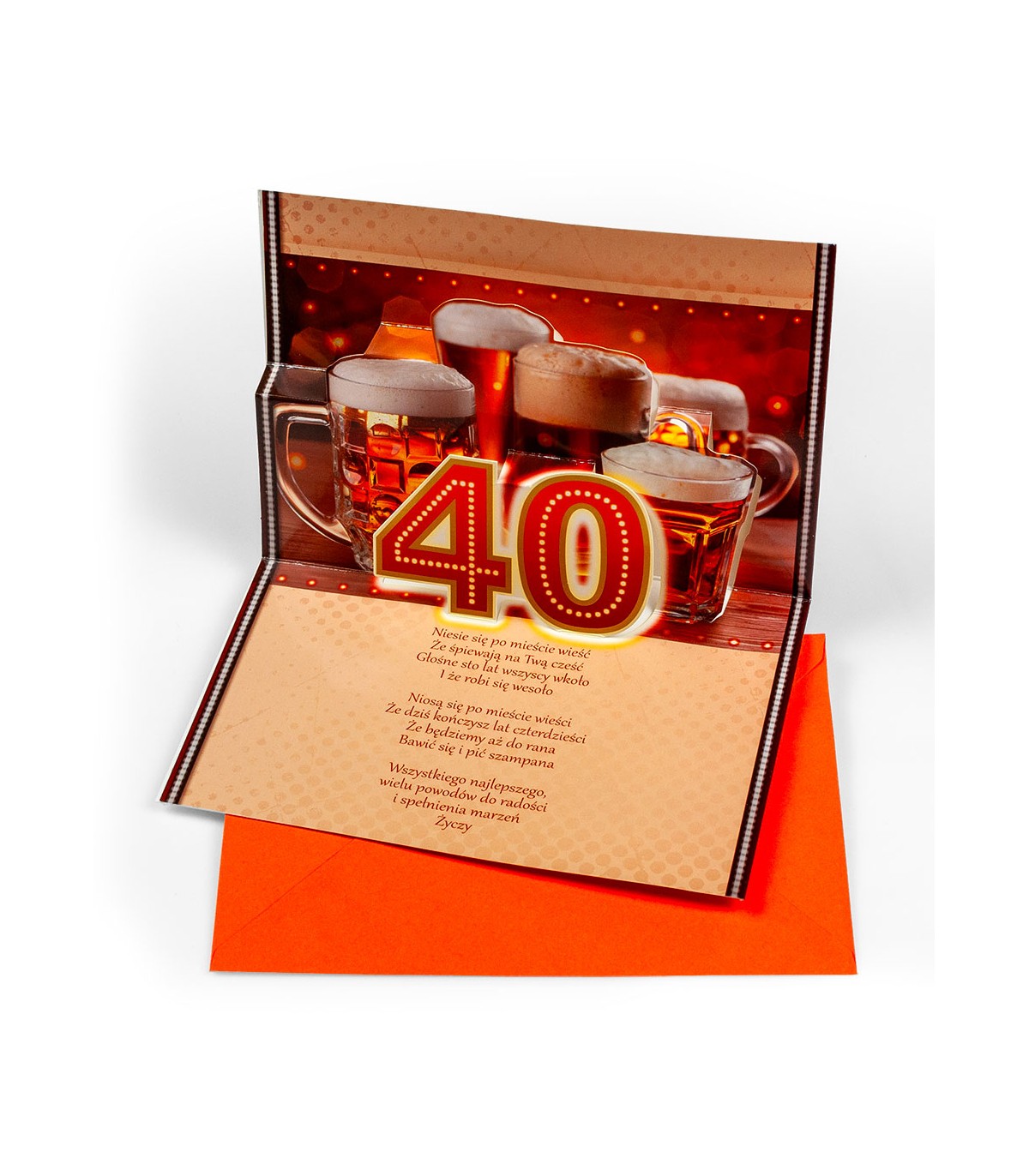 Kartka na 40 urodziny dla Faceta 3D M930