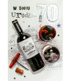 Kartka z okazji 70 urodzin dla Mężczyzny 3D M933