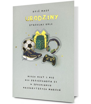 Kartka urodzinowa dla Chłopaka Piłkarza HM2984