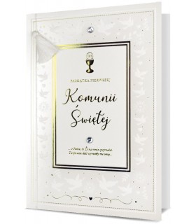 Kartka na Komunię pięknie zdobiona H2835