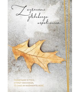 Wyrazy Współczucia Kondolencje Kartka z życzeniami PR551