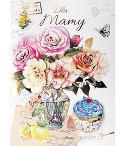 Kartka Dla Mamy z życzeniami, delikatna HM1012