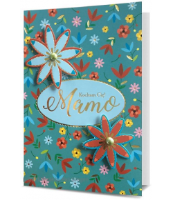 Dla Mamy kartka z życzeniami pięknie zdobiona HM1545