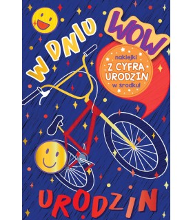 Kartka urodzinowa dla rowerzysty - naklej liczbę lat DK1138