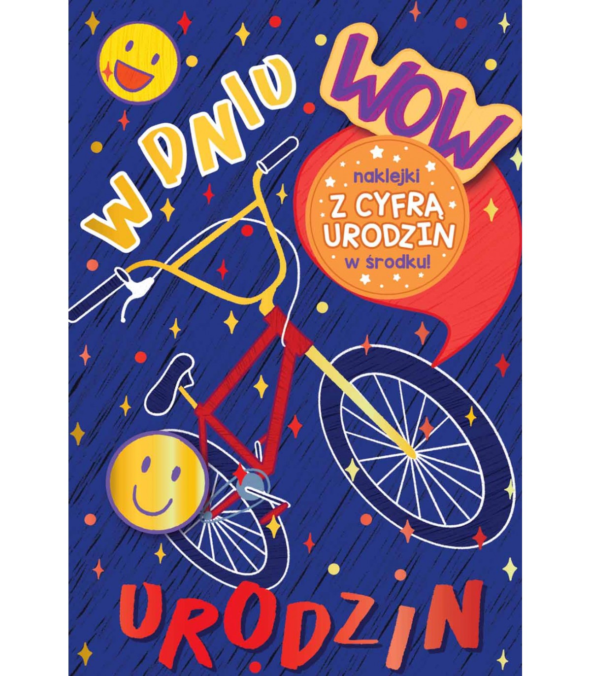 Kartka urodzinowa dla rowerzysty - naklej liczbę lat DK1138