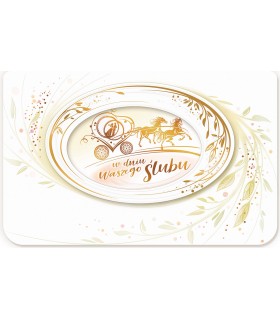 kartka ślubna z życzeniami dla Młodej Pary SP15