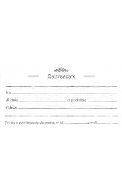 Zaproszenie uniwersalne zestaw 10 szt   Z-STYLE 01