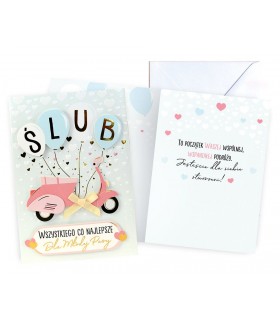 Kartka na Ślub z życzeniami, zabawna DK978
