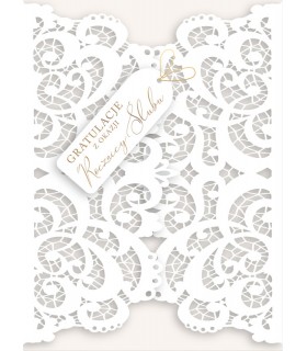 Kartka z okazji Rocznicy ślubu pięknie zdobiona DKP87