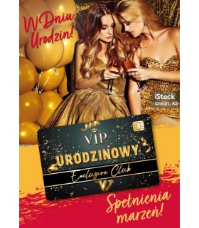 Kartka na urodziny dla Dziewczyny, z Kartą kredytową VIP GIFT187