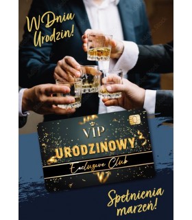 Kartka na urodziny dla Kolegi, z Kartą kredytową VIP GIFT188