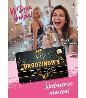 Kartka urodzinowa dla Kobiety, z Kartą kredytową VIP GIFT189