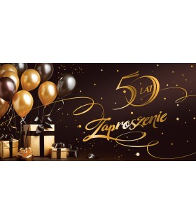 Zaproszenie na 50-te urodziny zestaw 10 szt ZAB175
