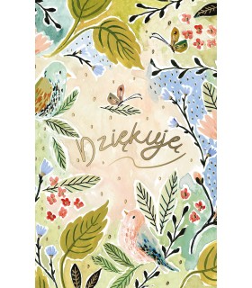 Kartka na Podziękowania Dziękuje, bez życzeń U139