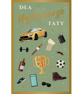 Kartka dla najlepszego Taty z życzeniami U135