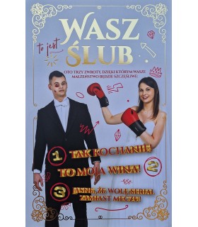 Kartka na ślub zabawna z humorem JCX152