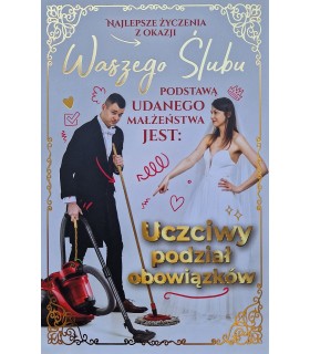 Kartka na ślub zabawna, z humorem JCX156