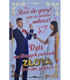 Kartka ślubna z żartem, zabawna JCX157