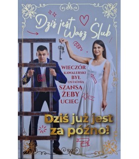 Kartka na ślub dla Młodej Pary zabawna, z żartem JCX159