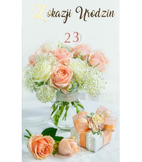 Kartka urodzinowa z ustawianą cyfrą, lat A6434R