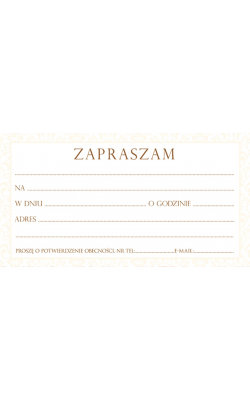 Zaproszenie uniwersalne zestaw 10 szt  Z-STYLE 08