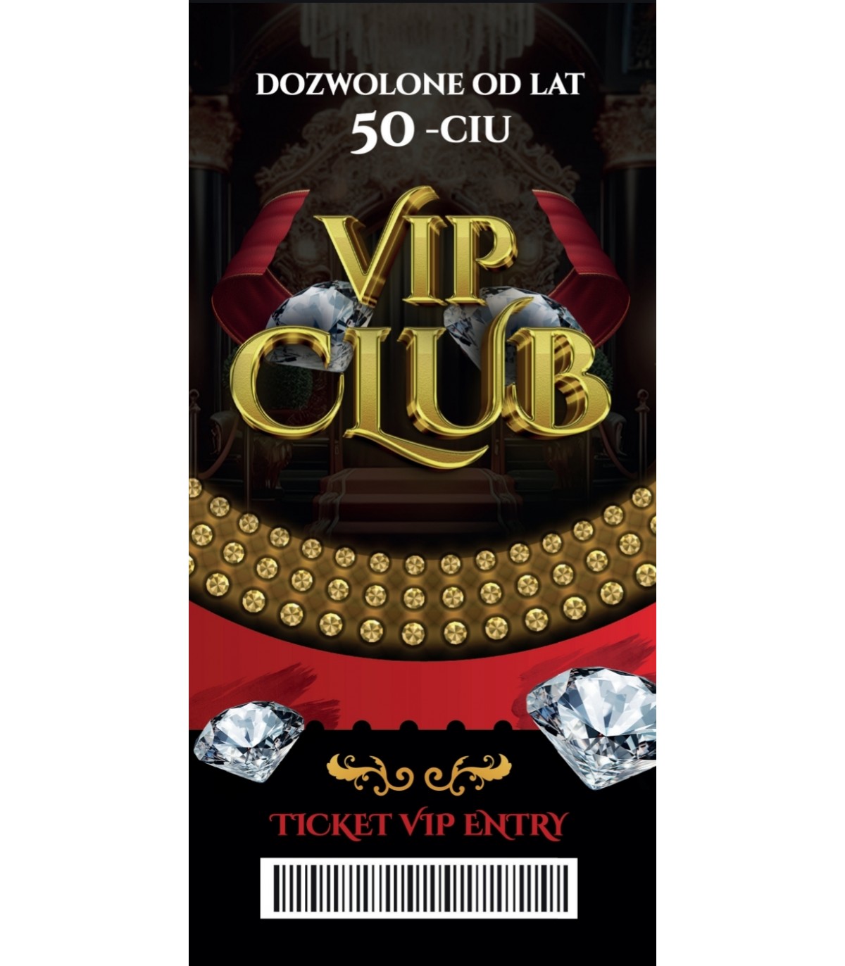Kartka na 50 urodziny dla Kobiety z kartą VIP JCX147