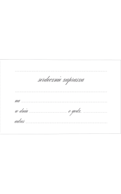 Zaproszenie uniwersalne zestaw 10 szt  ZA40