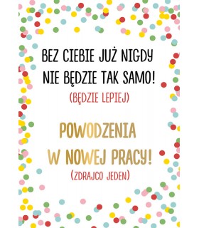 Duża Kartka z Podziękowaniami za pracę i Powodzenia w nowej PQ160