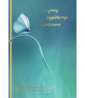 Wyrazy Współczucia Kondolencje Kartka z życzeniami PR549