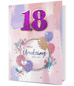 Kartka na osiemnastkę dla dziewczyny HM2503