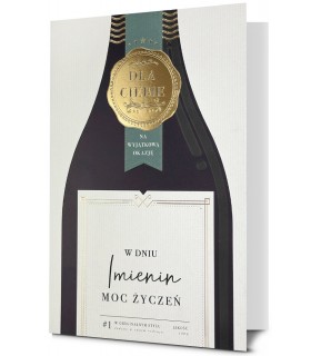 Kartka Imieninowa z życzeniami dla eleganckiego Mężczyzny HM3194