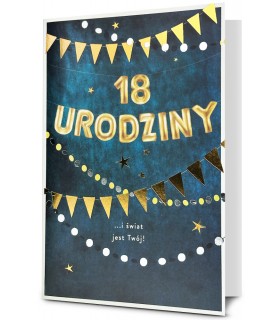 Kartka na osiemnastkę z życzeniami HM3193