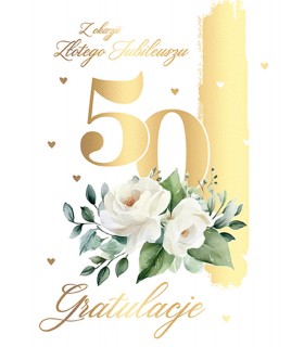 Kartka na Złote Gody 50 Rocznicę Ślubu V111