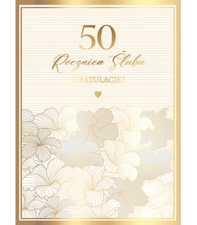 Kartka z okazji 50 Rocznicy Ślubu Jubileusz Złote Gody V113