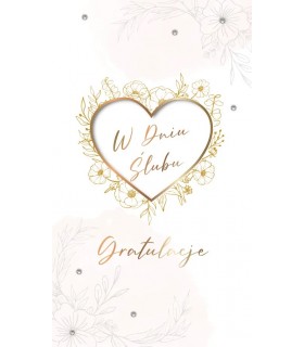 Kartka na ślub dla Młodej Pary subtelna boho KPAS227
